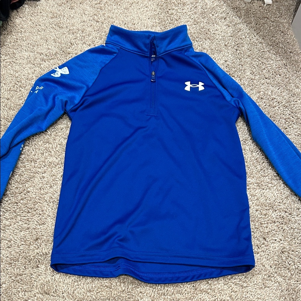 Under Armour Kids Royal Blue Quarter-Zip Sweatshirt